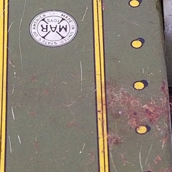 Vintage Marx Toys Wind Up Green Tin Tank Working Motor Original Key - Picture 6 of 8